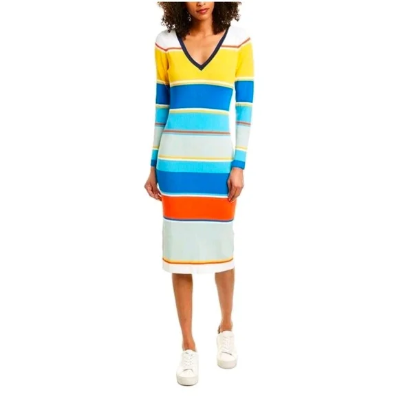 J.Crew Ribbed sweater-dress in stripe - Picture 2 of 13
